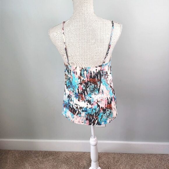 FRENCH CONNECTION ISLA RIPPLE WOMEN'S TOP SIZE 2 ADJUSTABLE STRAPS LOOSE FIT - Picture 6 of 9